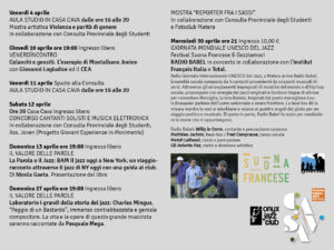 Caviamo Cultura - Programma Aprile 2014