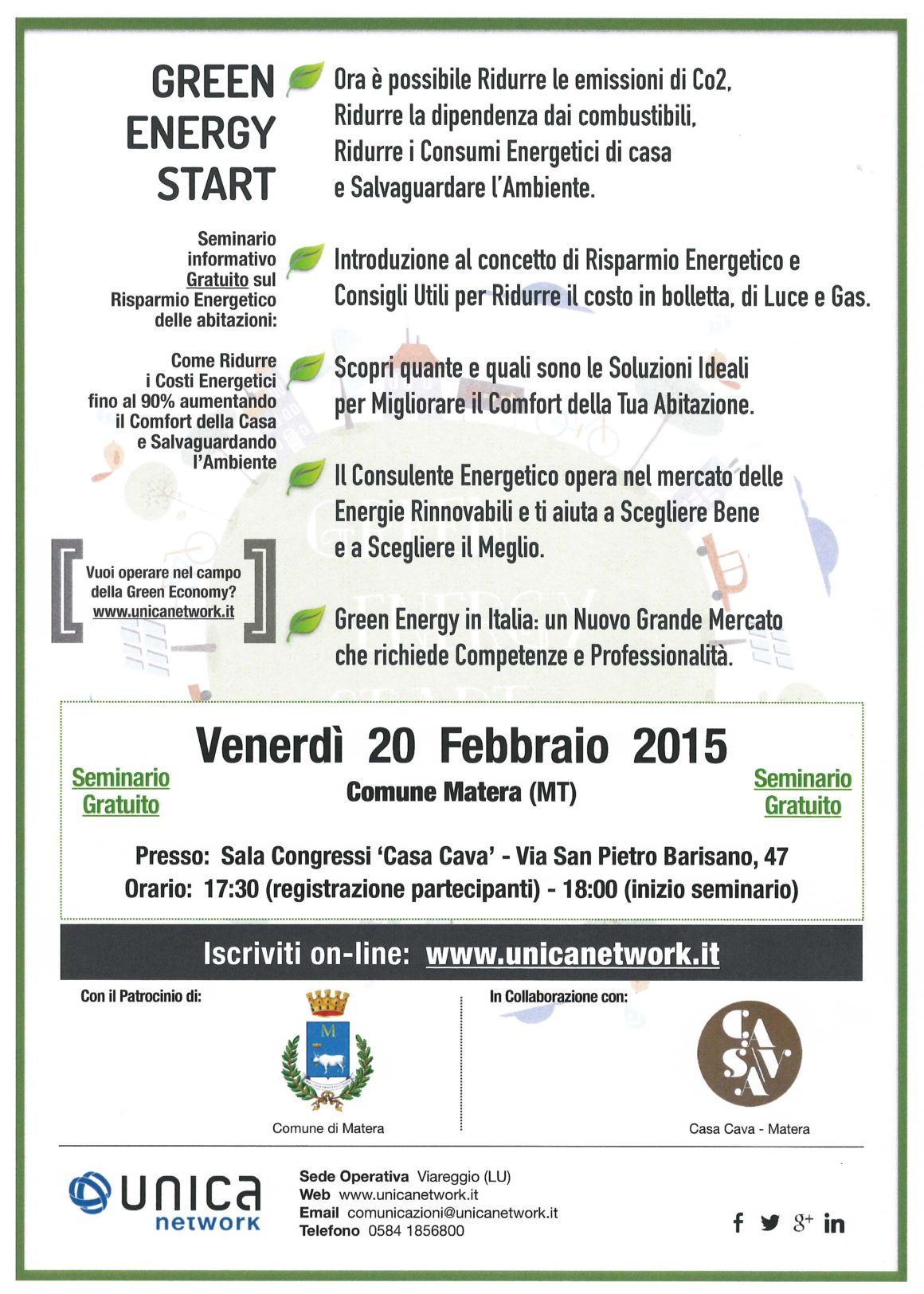 Green Energy Start – seminario gratuito