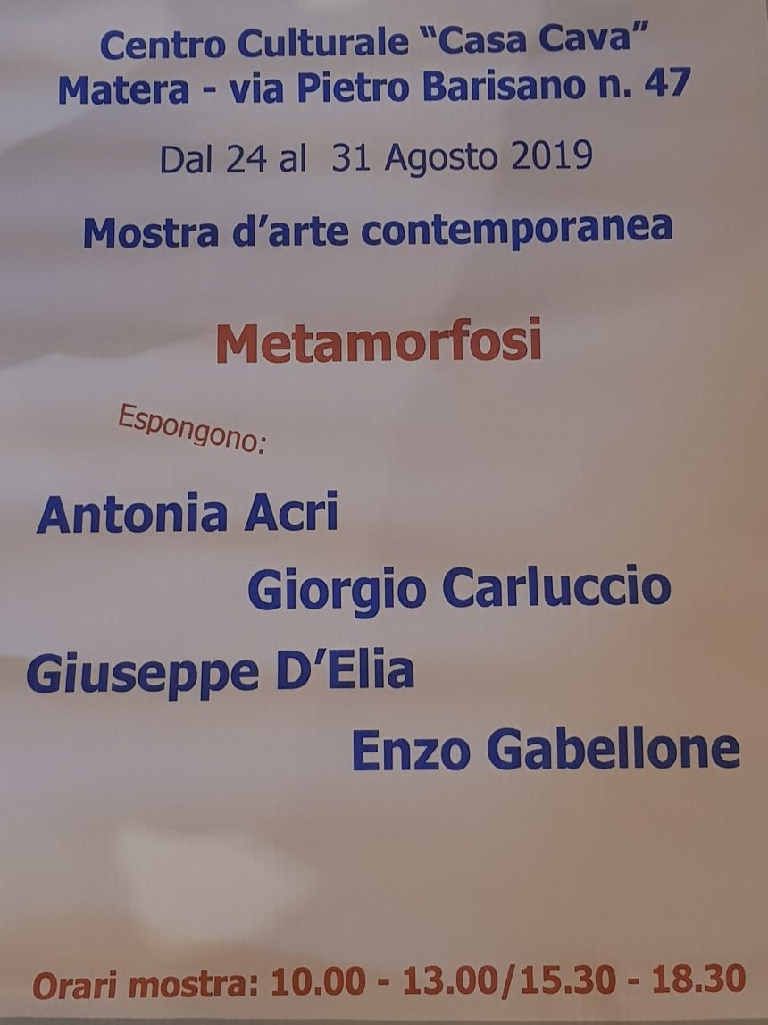 MOSTRA COLLETTIVA “METAMORFOSI”