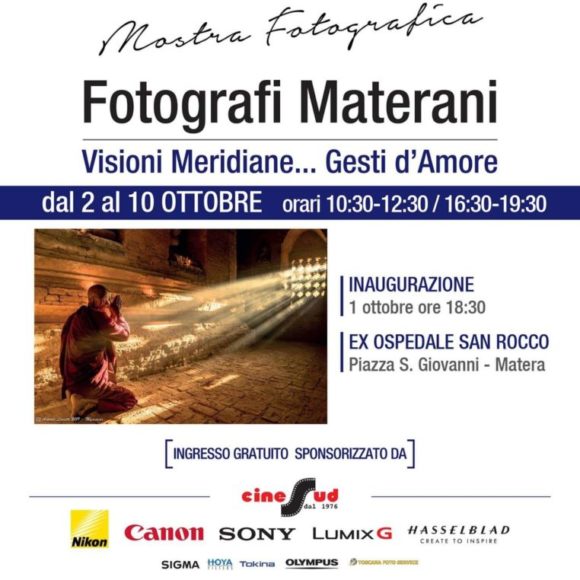 Matera, termina domani la  mostra fotografica “Visioni Meridiane…. Gesti d’amore”