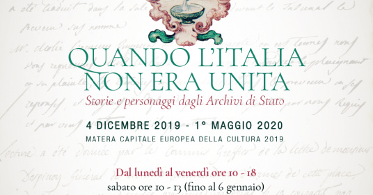 Matera, “Quando l’Italia non era unita”: inaugurazione della mostra all’Archivio di Stato