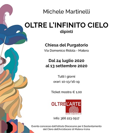 “Oltre l’infinito cielo”, nella Chiesa del Purgatorio di Matera i dipinti di Michele Martinelli