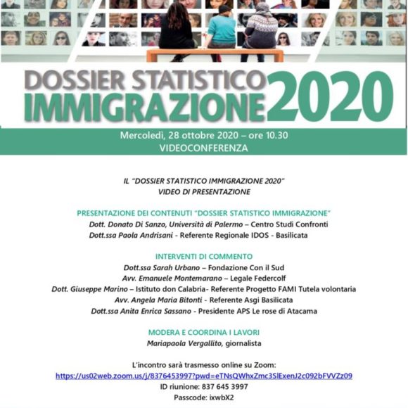 Dossier Statistico Immigrazione 2020, oggi la presentazione