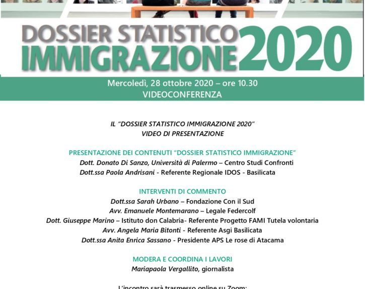 Dossier Statistico Immigrazione 2020, oggi la presentazione
