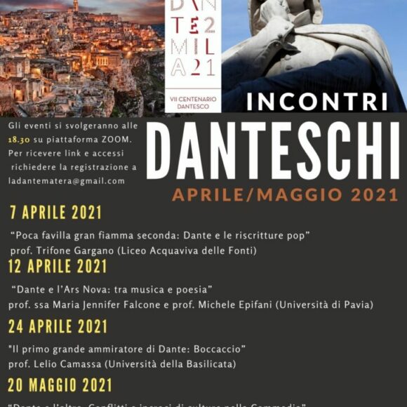 Il Comitato di Matera della Società Dante Alighieri presenta gli “Incontri Danteschi”