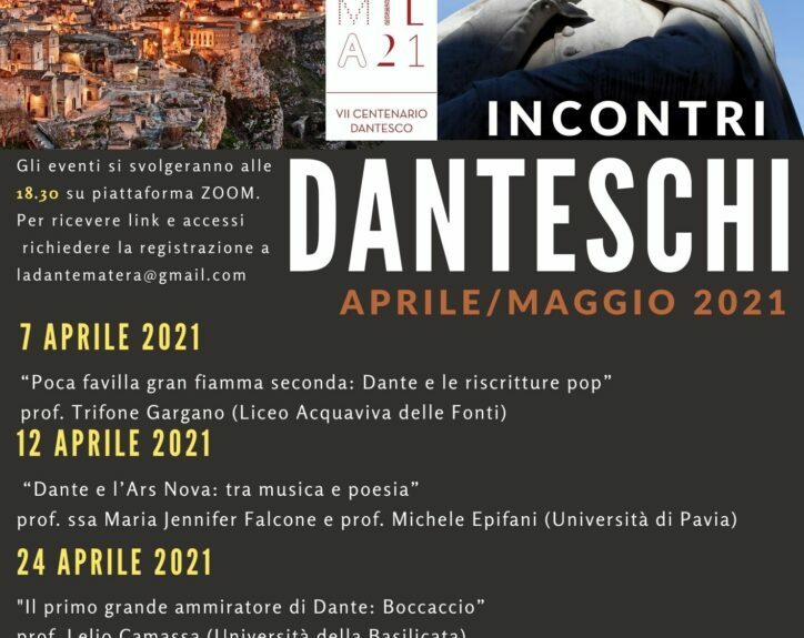 Il Comitato di Matera della Società Dante Alighieri presenta gli “Incontri Danteschi”