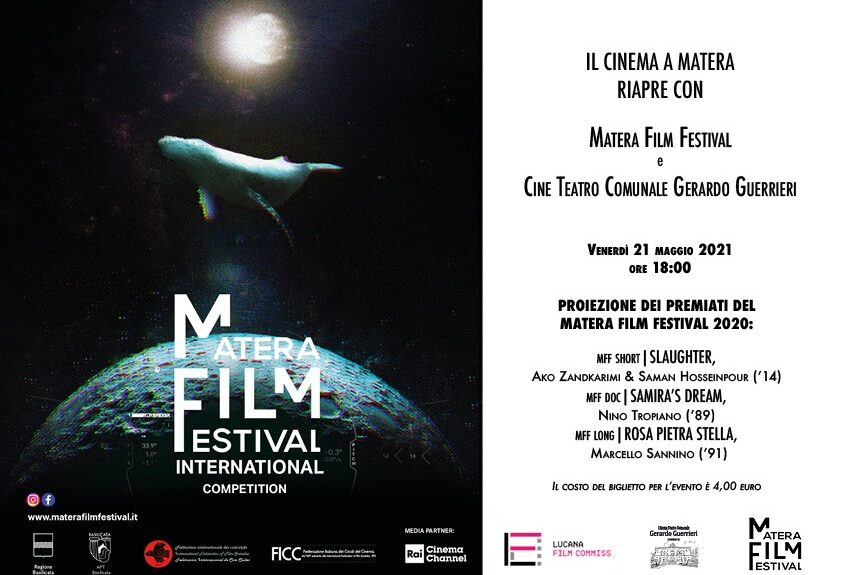 Il cinema in sala per la ripartenza: il Matera Film Festival e il Cine Teatro “G. Guerrieri” insieme per la proiezione in un’unica serata dei vincitori dell’edizione 2020
