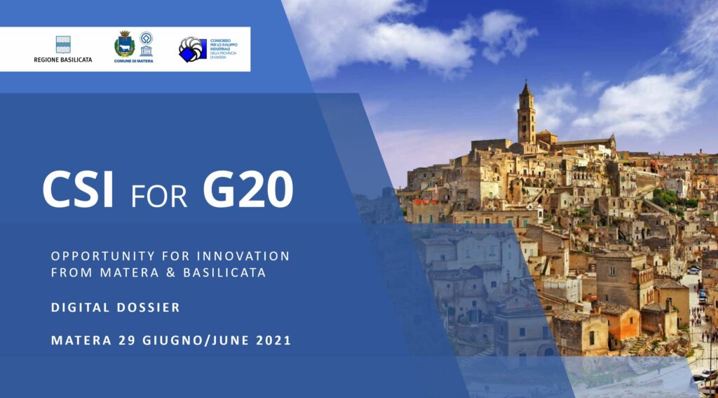 G20-immagine-csi-1024x567 Il Consorzio Industriale di Matera propone al G20 le migliori opportunità di business lucane