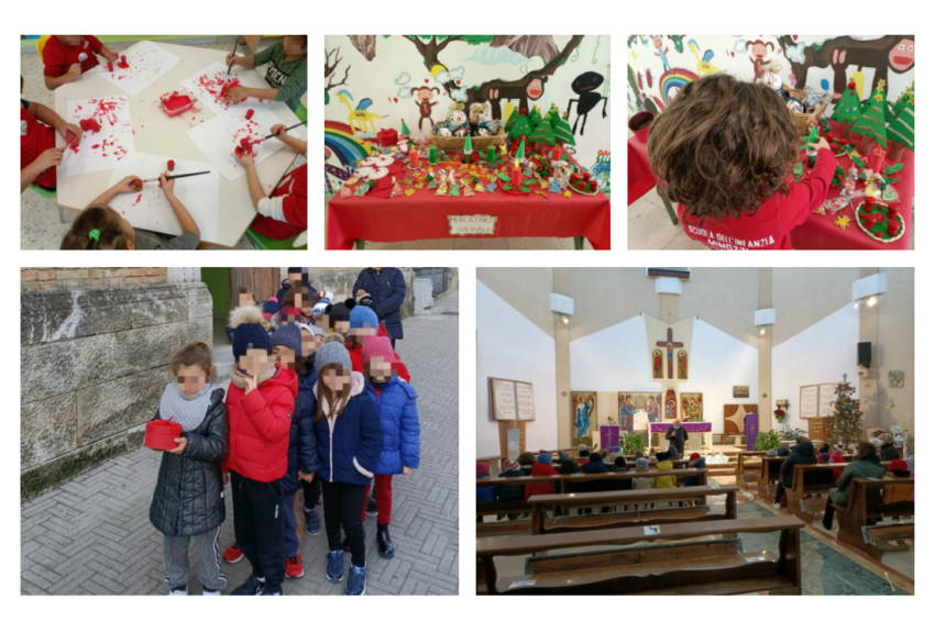 Matera, dalle maestre e dai bimbi della scuola dell’infanzia Minozzi un mercatino solidale. Il ricavato donato alla Parrocchia di San Rocco