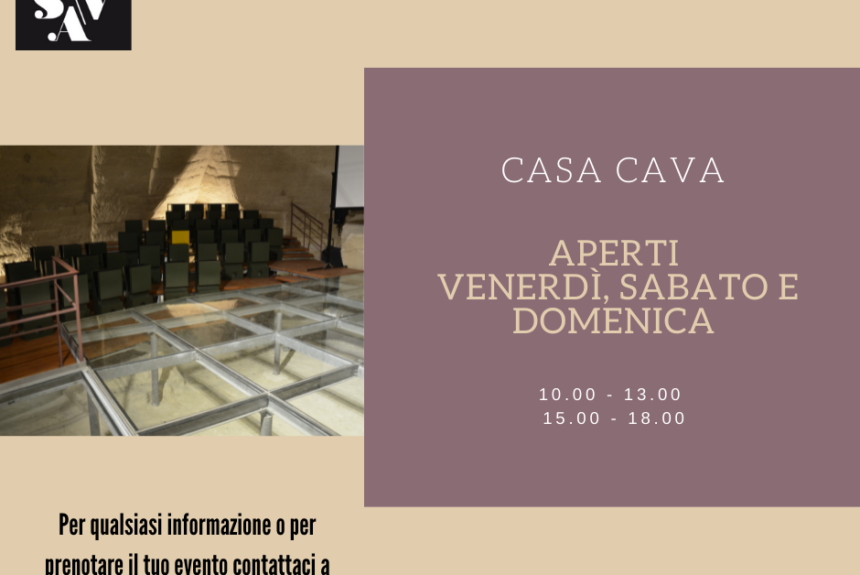Variazione giorni di apertura Casa Cava