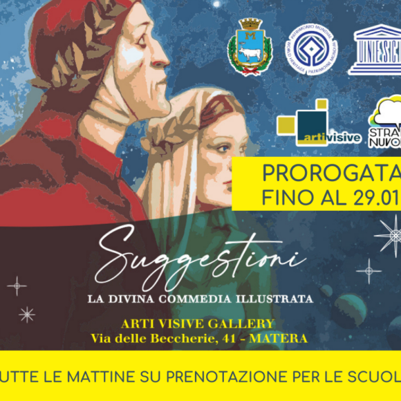 PROROGATA Matera, prorogata fino al 29 gennaio la mostra “Suggestioni. La Divina Commedia illustrata”