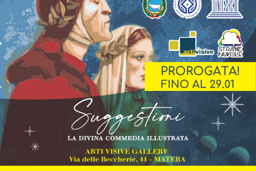 Matera, prorogata fino al 29 gennaio la mostra “Suggestioni. La Divina Commedia illustrata”