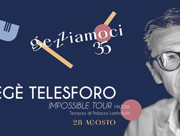 Matera, il 28 a Palazzo Lanfranchi “Gegè Telesforo Impossible Tour”