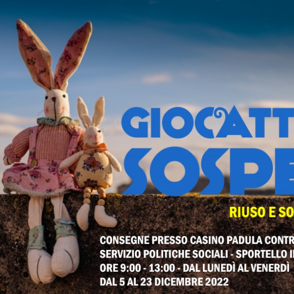 Anche quest’anno l’iniziativa Giocattoli sospesi dell’amministrazione comunale di Matera