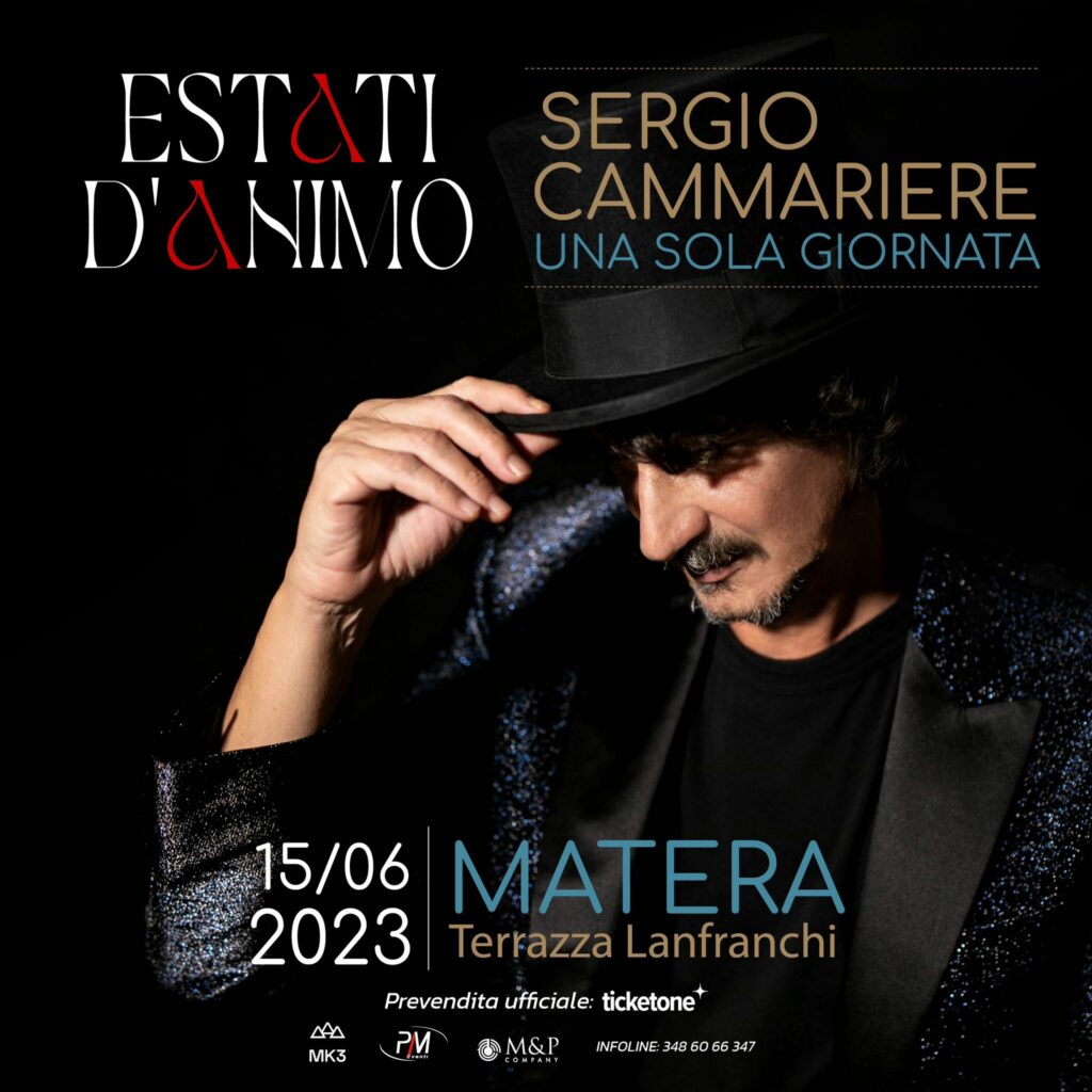 Sergio Cammariere in concerto il 15 giugno a Matera per la rassegna cantautorale  “Estati D’Animo” a cura di MilanoK3 e PM Eventi