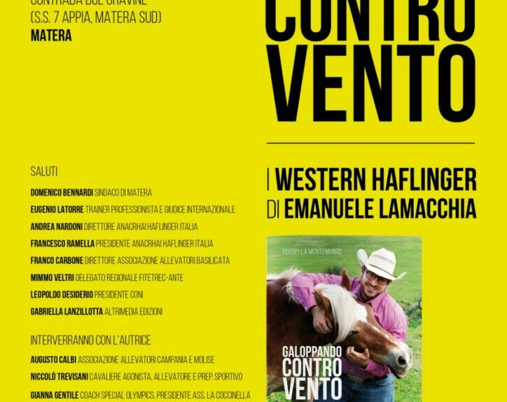 “Galoppando contro vento. I Western Haflinger di Emanuele Lamacchia”. Oggi all’Eledorado Ranch presentazione del libro di Rossella Montemurro