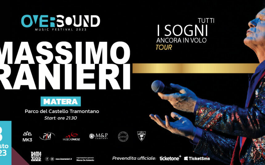 “Tutti i sogni ancora in volo”, il nuovo spettacolo live del grande Massimo Ranieri a Matera per l’Oversound Music Festival