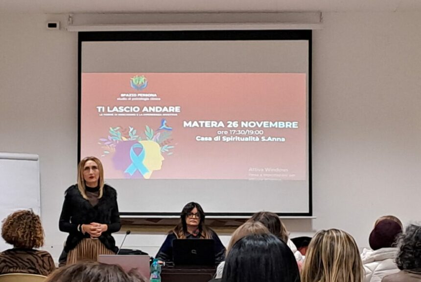 Fermare l’ondata di violenza con una rivoluzione culturale che riporti al centro l’essere umano: successo a Matera per il seminario “Ti lascio andare” organizzato da Spazio Persona