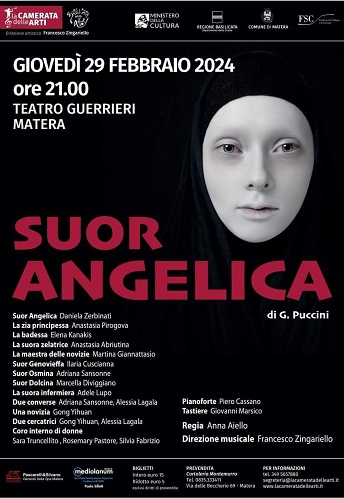 Matera, il 29 La Camerata delle Arti presenta “Suor Angelica” di Giacomo Puccini