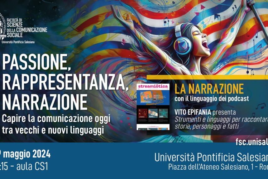 Il valore dei podcast: Vito Epifania, CEO del progetto Streamiotica, incontra gli studenti della facoltà di Scienze della Comunicazione Sociale dell’Università Pontificia Salesiana di Roma